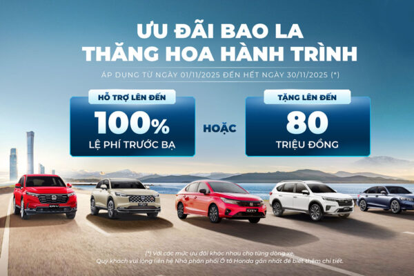 Chương trình ưu đãi tháng 11/2025 tại Honda ô tô Kiên Giang