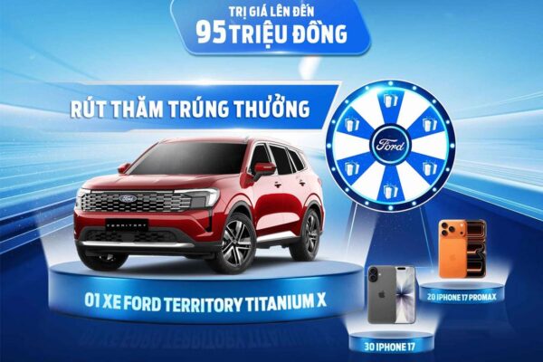 Ford Kiên Giang khuyến mãi tháng 5/2026: Lãi suất 0%
