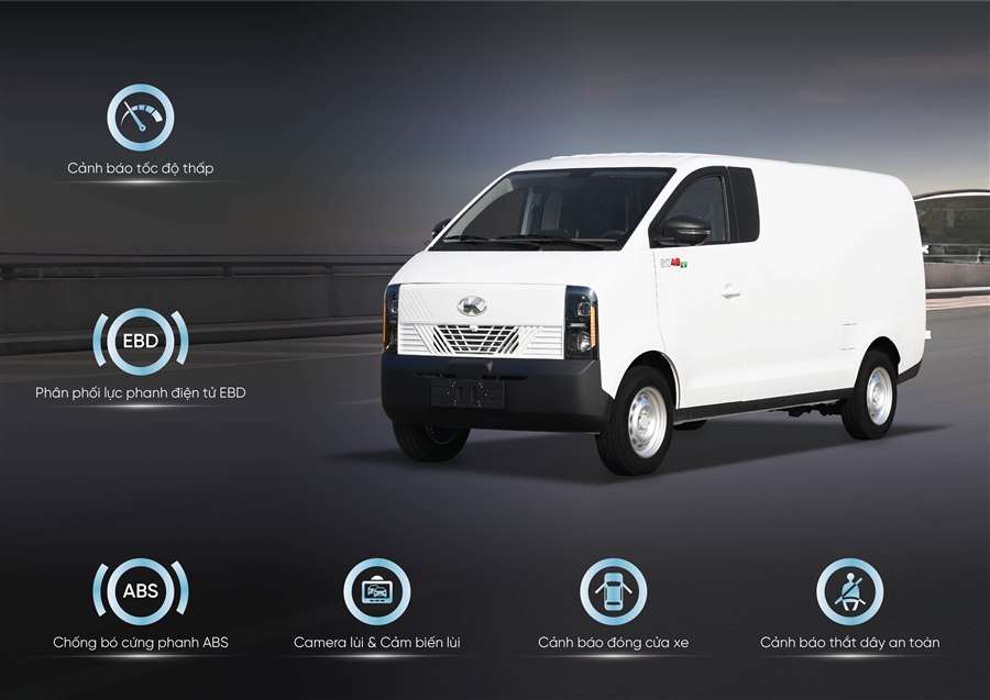Van điện GK 48EV – hệ thống an toàn ABS EBD phanh tái sinh