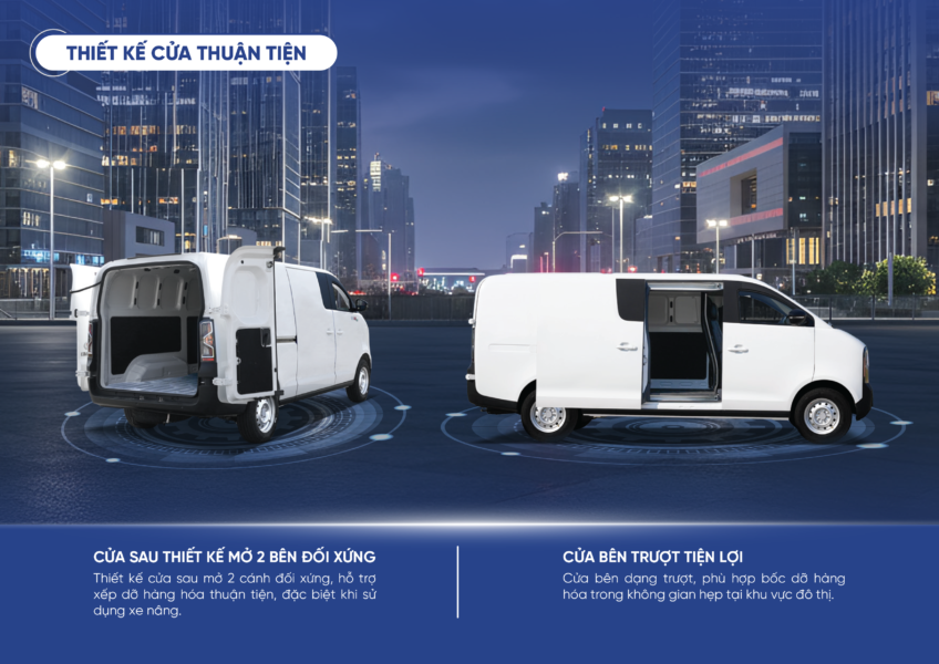 Van điện GK 48EV – thân xe gọn, phù hợp đường phố Kiên Giang