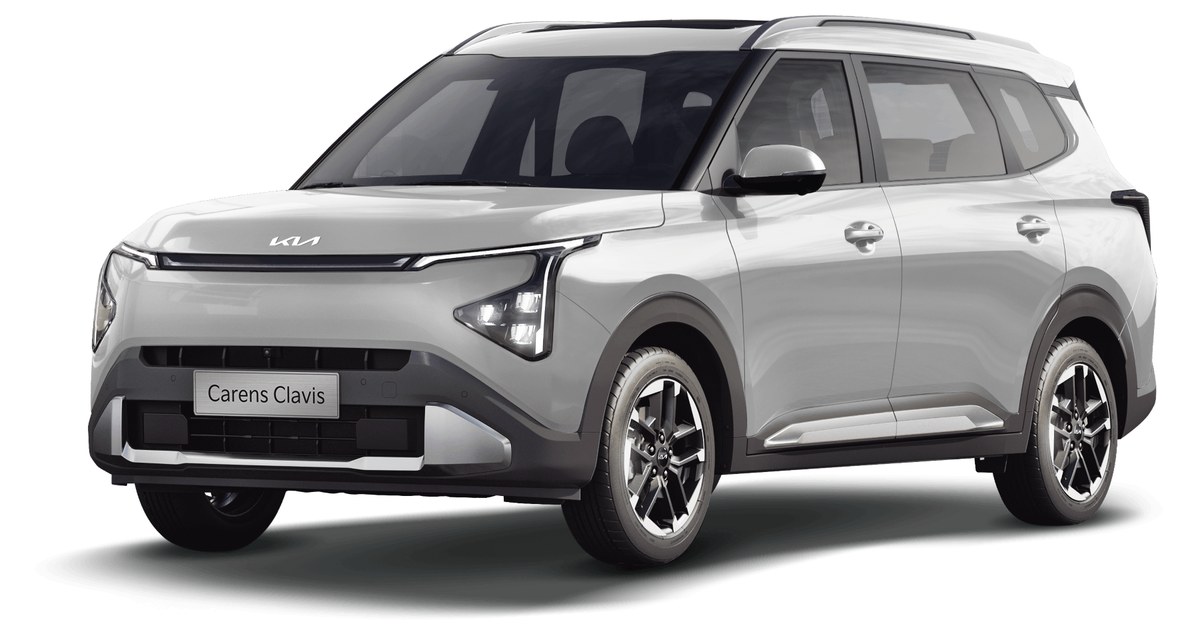 Tổng quan ngoại thất Kia Carens Clavis màu bạc
