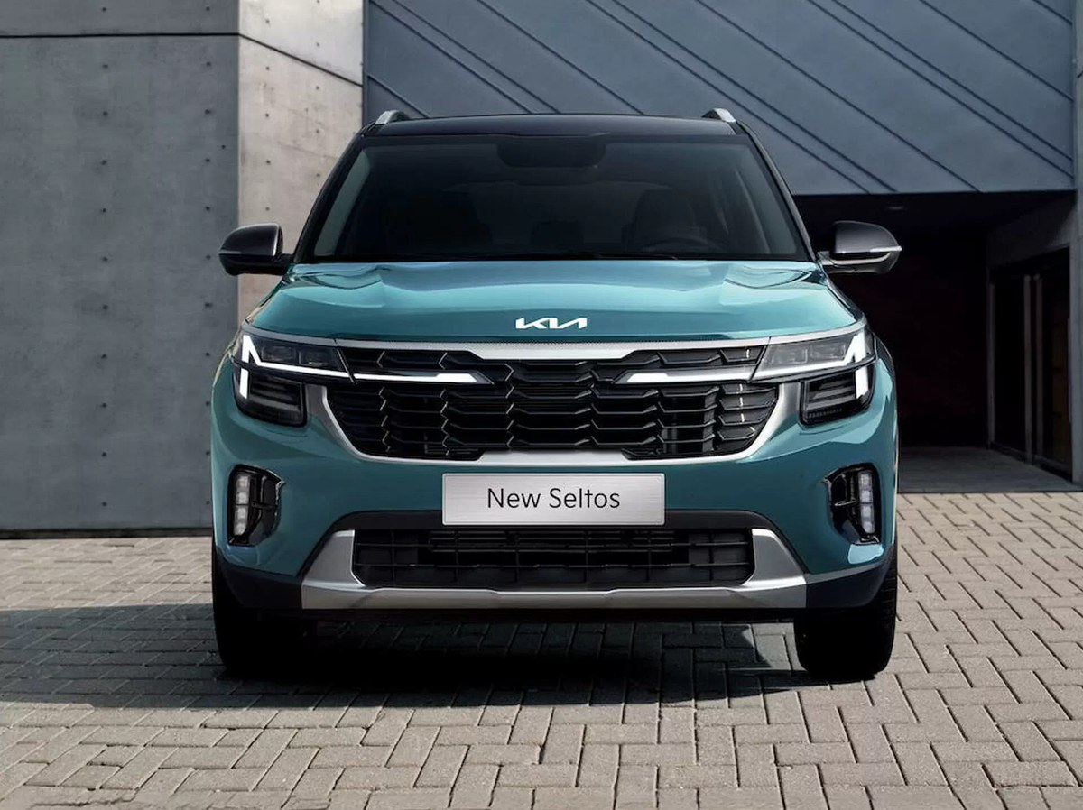 Đầu xe New Seltos với lưới tản nhiệt mũi hổ